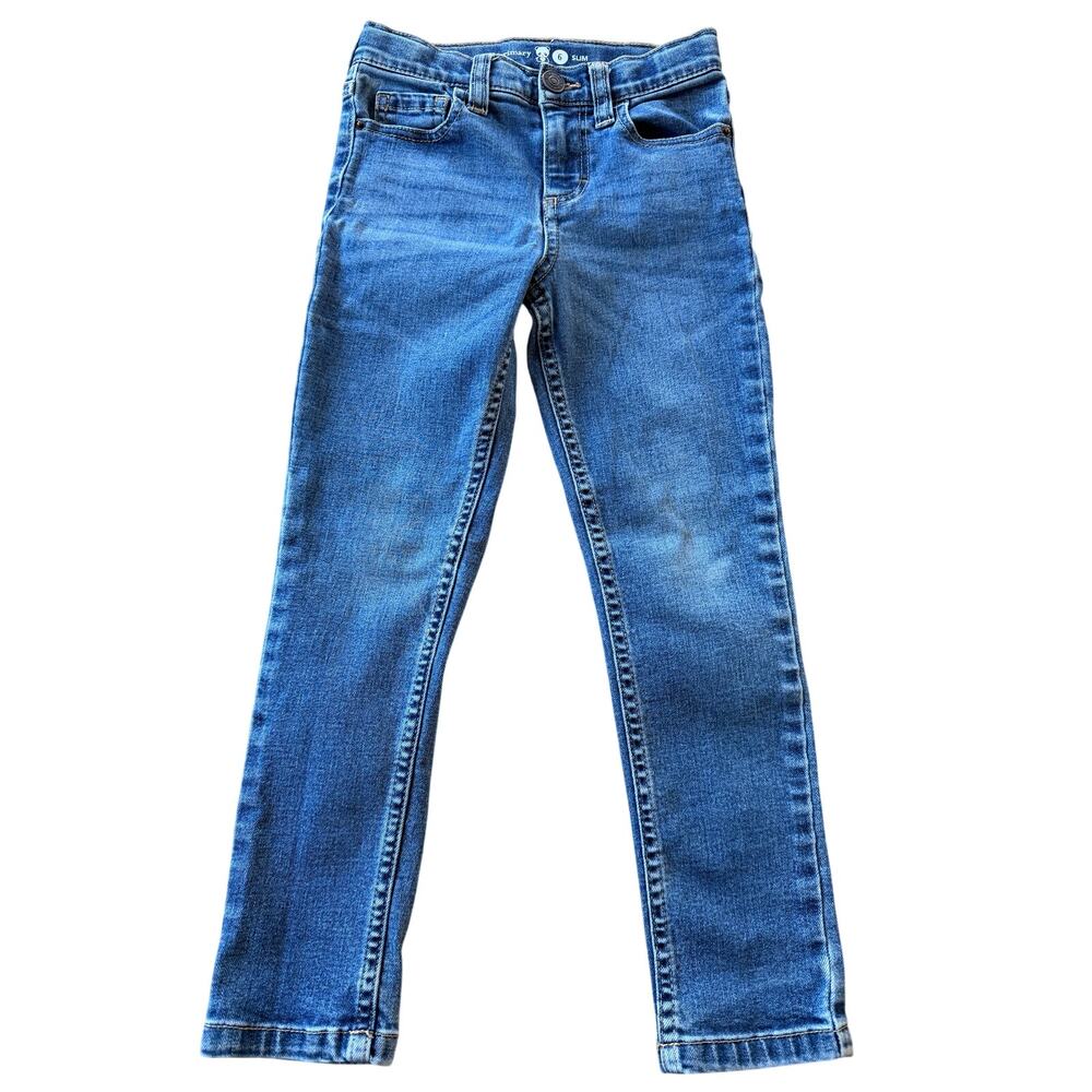 Primary Slim Straight Jeans Kids Size 6 Slim Medium Wash Denim